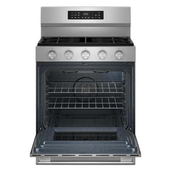 Kitchenaid® Cuisinière au gaz non encastrée intelligente avec modes de cuisson à convection - 5 pi cu KFGS330TPS