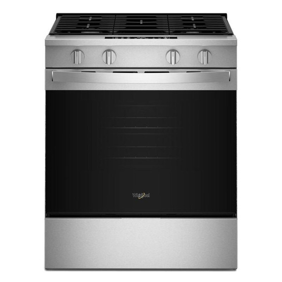 Whirlpool® Cuisinière au gaz intelligente avec technologie de cuisson à air et nettoyage à la vapeur de 30 po WSGS4530TZ