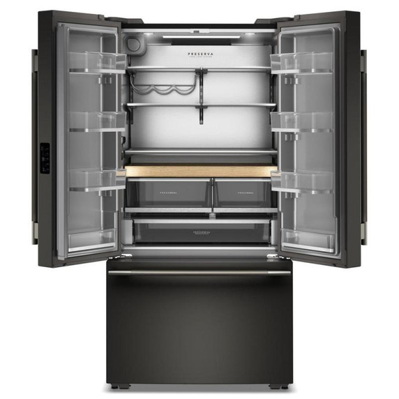 Kitchenaid® Réfrigérateur à portes françaises à profondeur de comptoir et distributeur d’eau interne KRFC336SBE