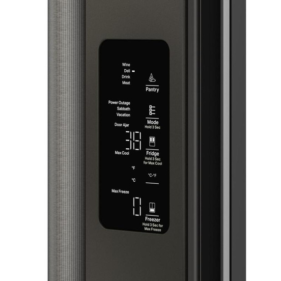Kitchenaid® Réfrigérateur à portes françaises à profondeur standard avec remplissage intelligent KRFC536SBE