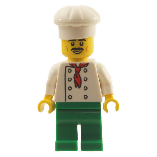 Chef - Witte Torso met 8 Knopen - LEGO CITY Minifiguur