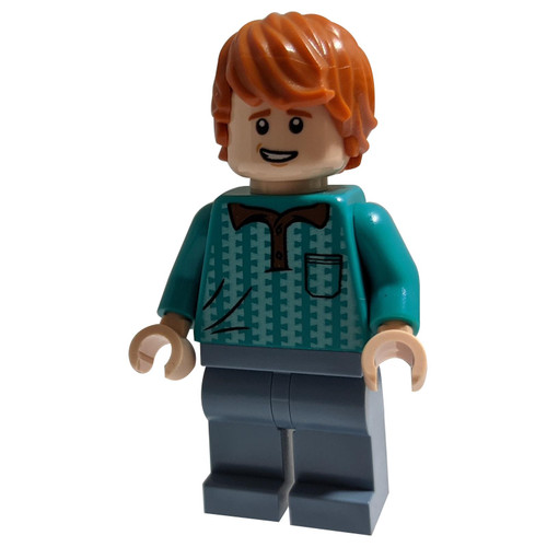 Ron Weasley , Donker Turquoise Polo Shirt - LEGO Minifiguur Harry Potter