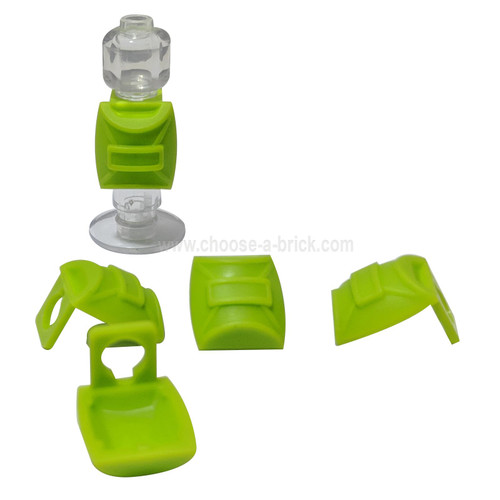 Minifiguur Rugzak Skydiver lime