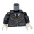 Torso Batman-jas met donkerbruine bontrand, wit overhemd en zwarte stropdaspatroon / zwarte armen / witte ha