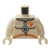 Torso Spacesuit with Dark Bluish Gray and Orange Stripes Pattern / White Arms / White Hands