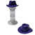 Minifiguur, hoed met hoofddeksel, outback-stijl met brede rand (Fedora) donker paars