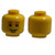 Minifigure, Head Orange Eyebrows and Freckles, Smiling with One Tooth Pattern - Hollow Stud