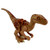 Dinosaurus, Raptor 03 - Velociraptor met Donkeroranje Rug Medium Nougat