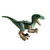 Donkerbruine Dino Raptor met zwarte klauwen en donkerblauwe strepen aan de zijkanten - Complete Assemblage Blue 75928, 75930.