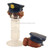 Minifigure, Hair Combo, Hat with Hair, Police with Dark Blue Top
