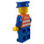 Oranje vest met veiligheidsstrepen - Blauwe benen Snor Blauwe hoed