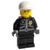Politie - City Leren Jas met Gouden Badge en 'POLITIE' op de Rug Witte Korte Klep Pet Scheve Glimlach