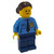 Police - Female Officer, Dark Brown Hair with Bun (10246) Lego minifigure