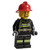 Brandweerman Minifiguur - rode brandweerhelm en stoere baard