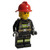 City Fireman Minifiguur - Rode brandweerhelm en een grijns