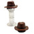 LEGO® Reddish Brown Minifiguur Haar Combo met Fedora Outback Stijl Hoed