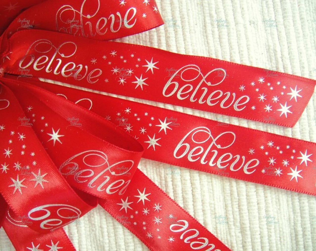 7/8 Personalized Christmas Satin Ribbon  Shop Custom Christmas Ribbon  7/8 By The Yard - Name Maker