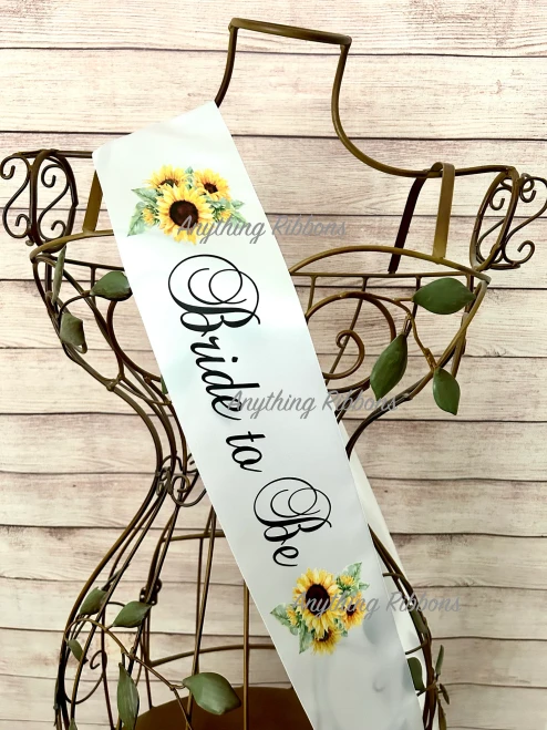 Bride to be Sunflower sash