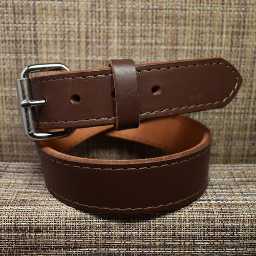 CB2277 CrossBreed® Classic Brown Belt . 32 x 1.5 . Brown Thread . Stainless Buckle