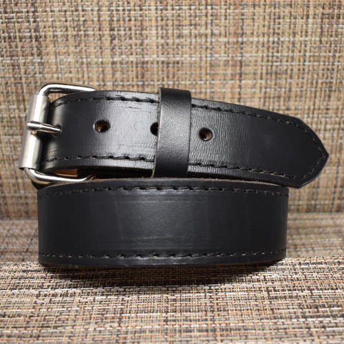 CB2285 CrossBreed® Classic Black Belt . 32 x 1.5 . Black Thread . Nickle Buckle