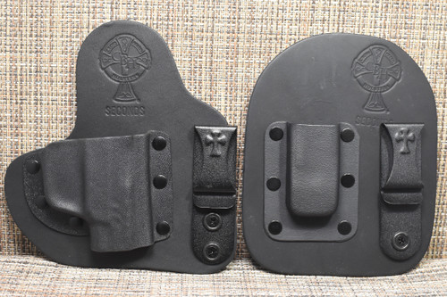 22491 CrossBreed® Appendix Carry and IWB Single Mag Carrier for RUGER LCP II / LCP MAX  Right Hand Black Cow