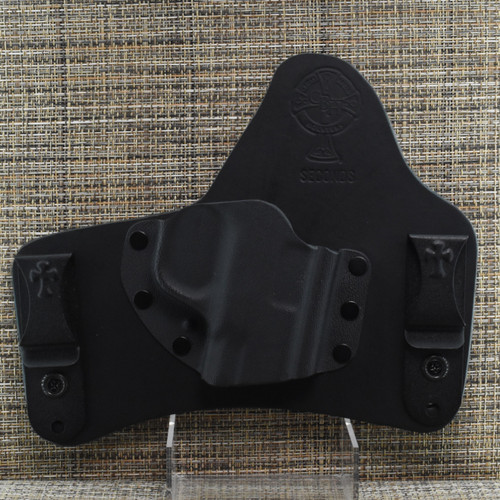 23456 CrossBreed® SuperTuck for SMITH & WESSON SHIELD / SHIELD PLUS 9/40 . Right Hand . Black Cow . Optic and Combat Cut