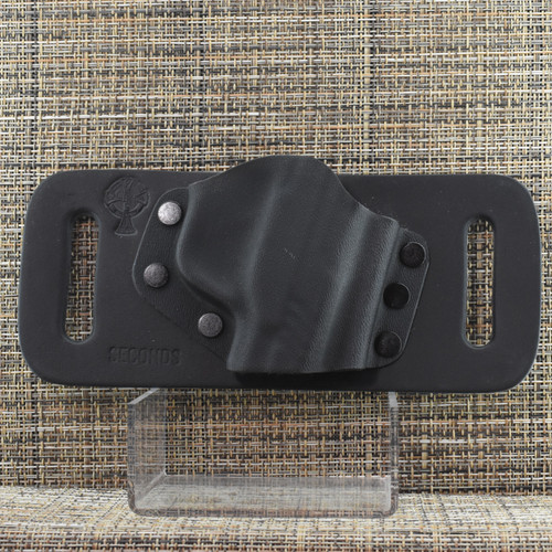 23997 CrossBreed® SnapSlide for RUGER LCP II / LCP MAX . Right Hand . Black Cow . Optic Cut