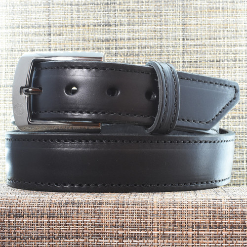 CB3236 CrossBreed® Executive Black Belt . 40 x 1.5 . Black Thread . Gloss Buckle