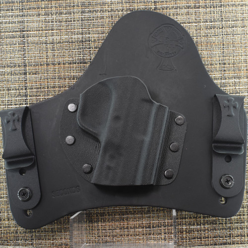 24140 CrossBreed® SuperTuck for SMITH & WESSON EQUALIZER / SHIELD EZ9 . Right Hand .Black Cow . Optic Cut