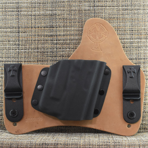 24451 CrossBreed® SuperTuck for GLOCK 43 / 43x / 48 with STREAMLIGHT TLR-6  . Right Hand . Horse . Combat Cut