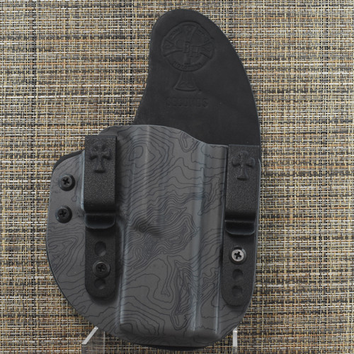 24525 CrossBreed® Reckoning for SPRINGFIELD ECHELON 4.5" . Right Hand . Black Cow . Terrain Grey Pocket . Optic Cut