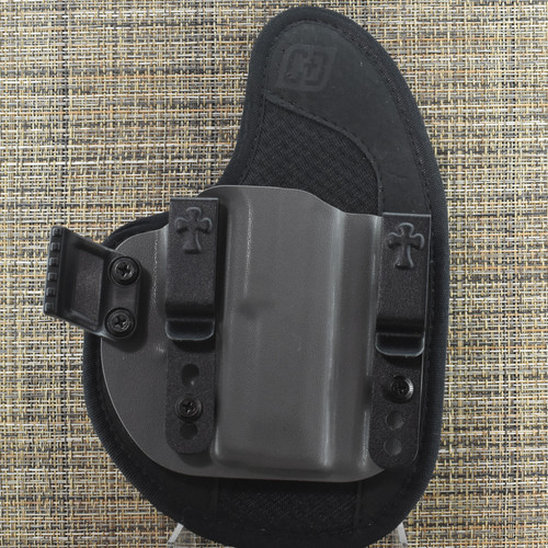 24541 CrossBreed® Reckoning for SIG P365 X MACRO /  AXG LEGION SERIES . Right Hand . Comfort Backer . Optic Cut . Sniper Grey Pocket
