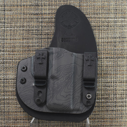 25003 CrossBreed® Reckoning for FN REFLEX . Right Hand . Black Cow . Terrain Grey . Optic Cut