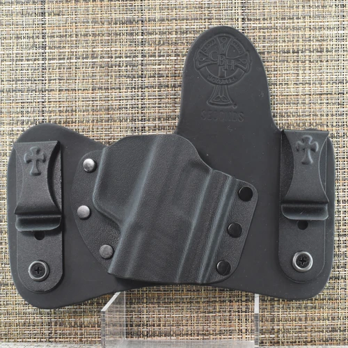 25006 CrossBreed® MiniTuck for SIG P365 X MACRO . Right Hand . Black Cow . Optic Cut