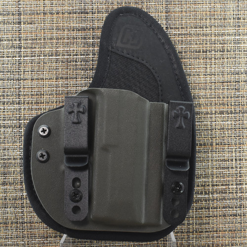 25311 CrossBreed® Reckoning for SIG P365 X MACRO / AXG SERIES . Right Hand . Optic Cut . Comfort Backer . Olive Drab Pocket