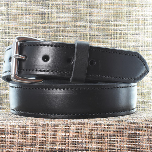 CB3625 CrossBreed® Classic Black Belt . 38 x 1.5 . Black Thread . Stainless Buckle