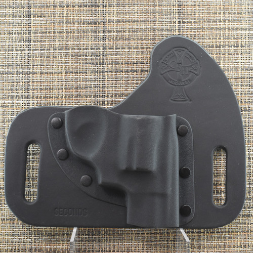 25562 CrossBreed® SnapSlide for RUGER SP101 . Right Hand . Black Cow . Sweat Guard. Combat Cut