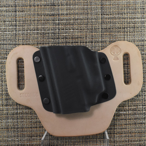 25567 CrossBreed® DropSlide for SIG P365 SERIES (all except X Macro) with VIRIDIAN E-LASER SERIES . Left Hand . Natural Cow