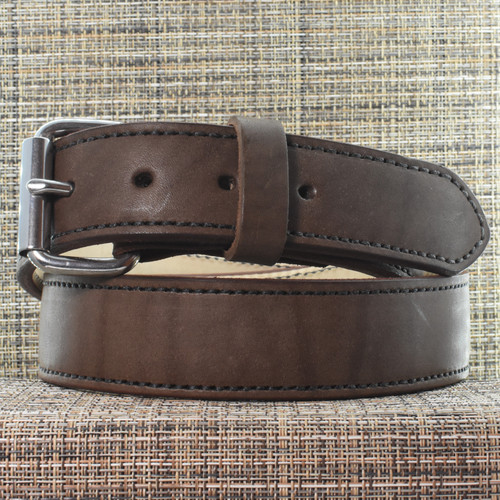 CB3683 CrossBreed® Classic Brown Belt . 37 x 1.5 . Black Thread . Stainless Buckle