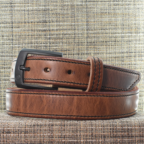 CB3688 CrossBreed® Executive Founders Leather Belt . 41 x 1.25 . Black Thread . Black Buckle