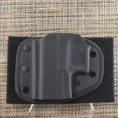 MP409 CrossBreed® Modular Pocket for GLOCK 43mos/43xmos/48mos (with rail) . Left Hand . Black Cow . Optic Cut