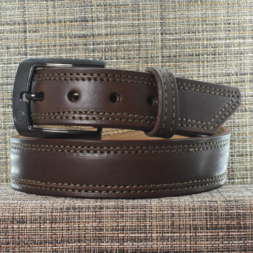 CB3701 CrossBreed® Executive Brown Thread . 38 x 1.5 . Double Stitched Brown Thread . Gloss Buckle