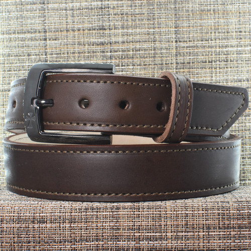 CB3702 CrossBreed® Executive Brown Belt . 43 x 1.5 . Brown Thread . Founders Buckle