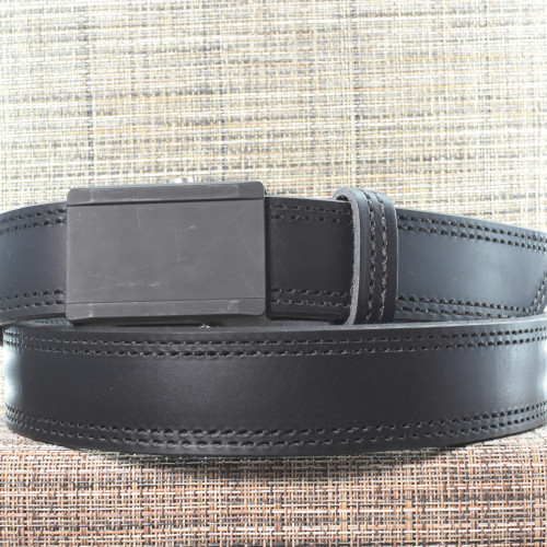 CB3706 CrossBreed® CrossOver Black Belt . 48 x 1.5 . Double Stitched Black Thread . Black Buckle
