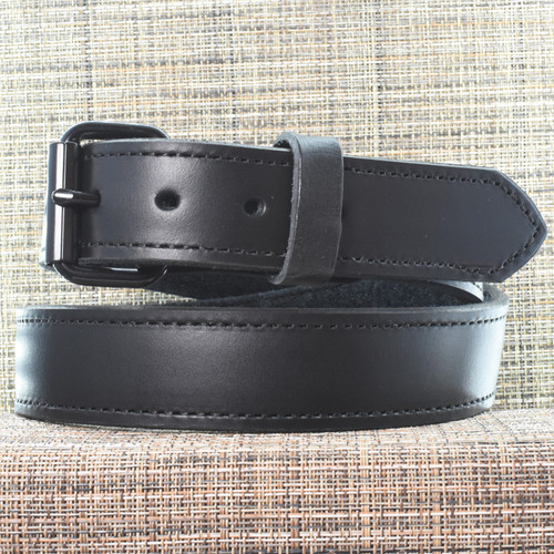 CB3710 CrossBreed® Classic Black Belt . 39 x 1.5 . Black Thread . Black Buckle . Velcro Lined