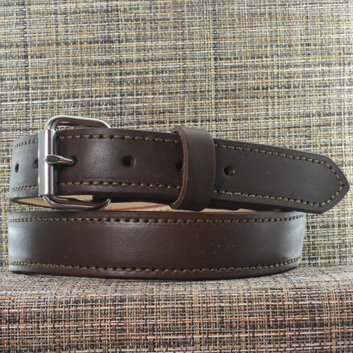 CB3728 CrossBreed® Classic Brown Belt . 37 x 1.25 . Brown Thread . Stainless Buckle