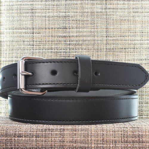 CB3752 CrossBreed® Classic Black Belt . 44 x 1.25 . Black Thread . Stainless Buckle
