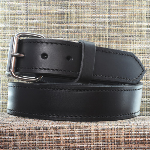 CB3763 CrossBreed® Classic Black Belt . 40 x 1.5 . Black Thread . Stainless Buckle