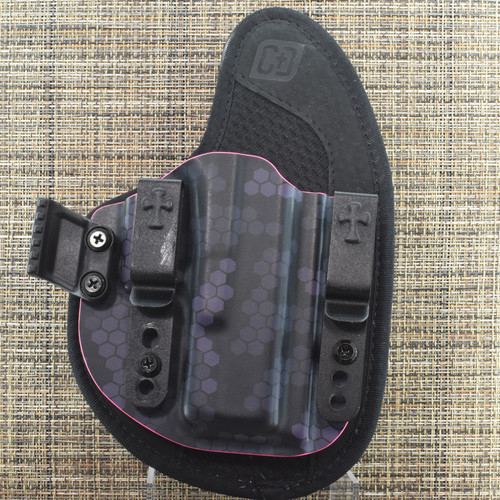 26089 CrossBreed® Reckoning for GLOCK 19 . Right Hand . Comfort Backer . Hex Kydex Pocket . Concealment Claw