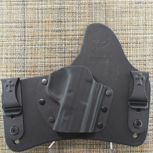 26164 CrossBreed® SuperTuck for SMITH & WESSON EQUALIZER / SHIELD EZ9 . Right Hand . Black Cow . Combat and Optic Cut